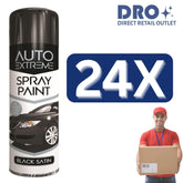 24X - Auto Extreme Black Satin Spray Paint 250ml